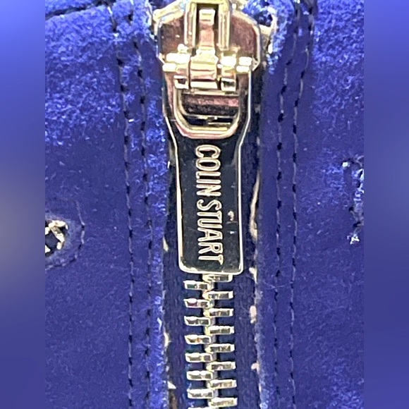 Colin Stuart Size 9B Booties Zipper Violet Blue Platform Stiletto Boots Cocktail - Picture 12 of 14